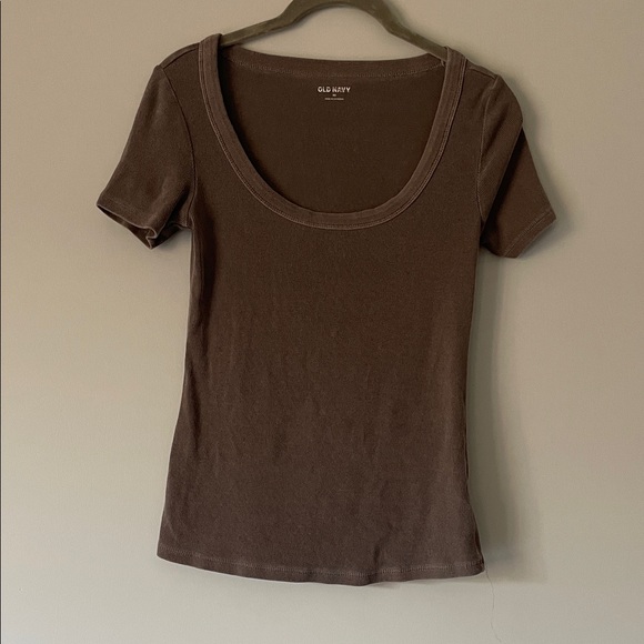 Old Navy Tops - Old Navy Women's Chocolate/Taupe Short Sleeve Tee